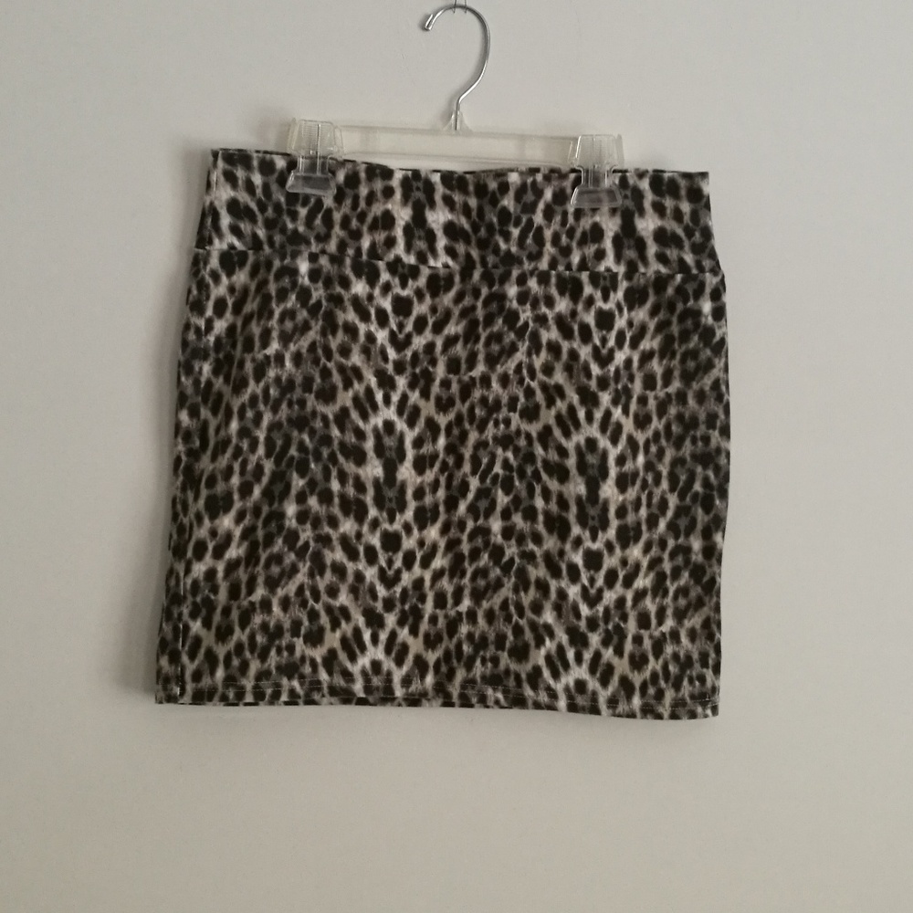 Leopard Print Mini Skirt
